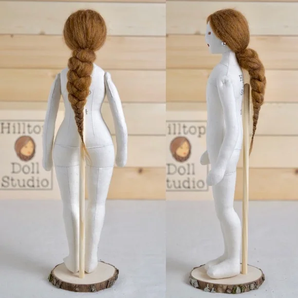 Fabric Doll "Clara" Handcrafted Textile Cloth Heirloom Primitive Doll - Picture 7 of 14